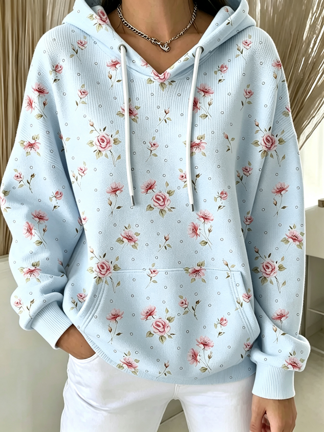 Vintage Hoodie Polka Dots Hoodie