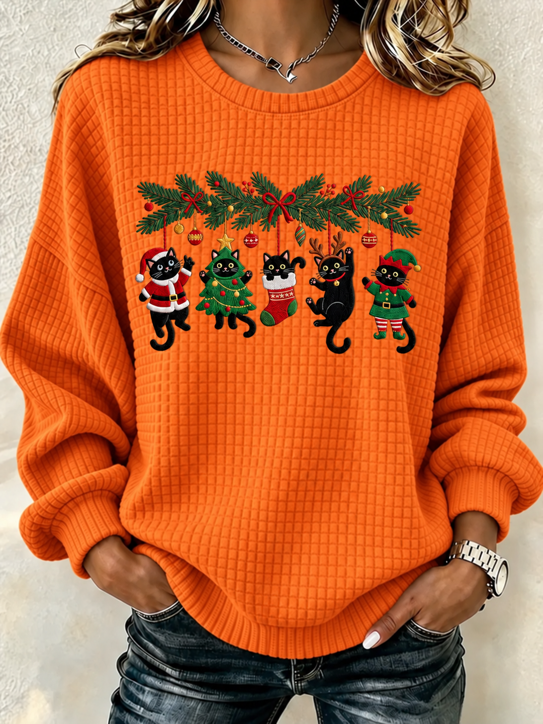Regular Fit Printing Casual Sweatshirt