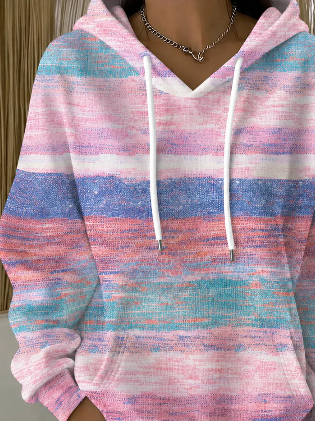 Casual Abstract Hoodie Long Sleeve Hoodie
