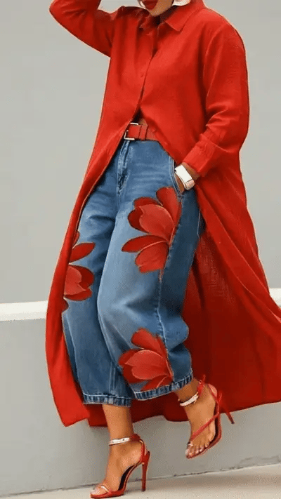 Effortless Linen-Cotton Shirt Dress Relaxed Midi Summer Top