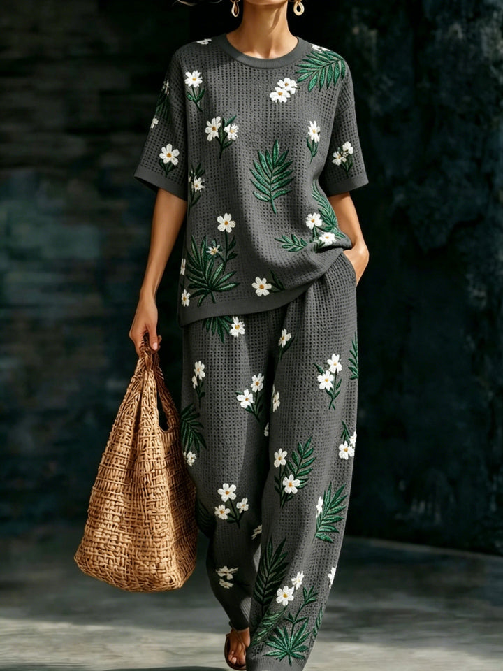 Women's Waffle Casual Two-Piece Set