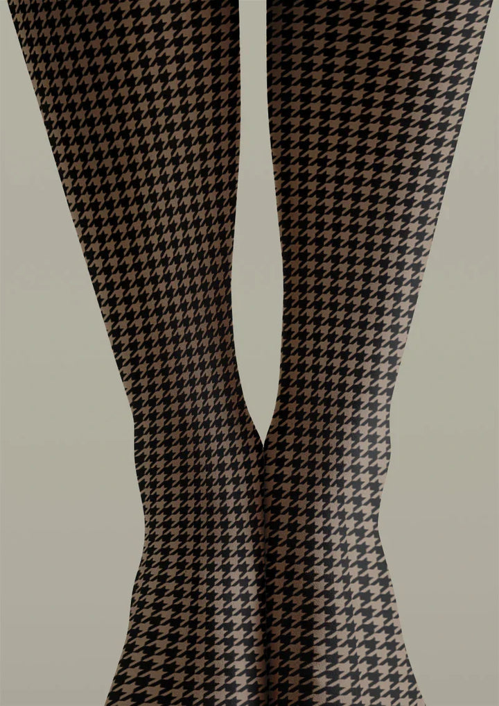Women Houndstooth Tights Hosiery Pantyhose