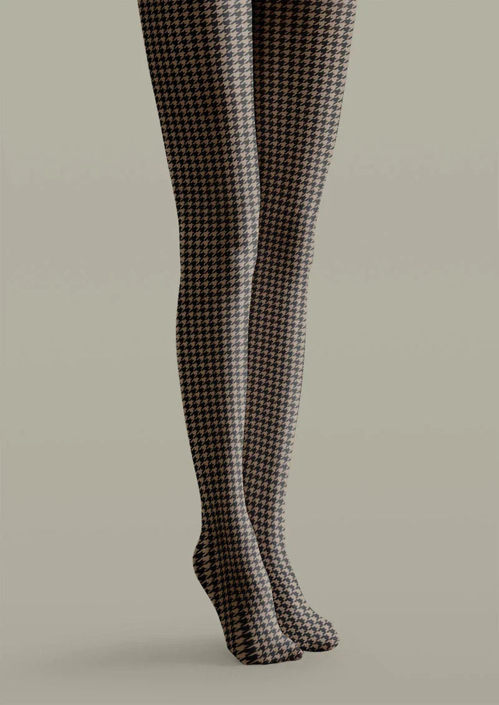 Women Houndstooth Tights Hosiery Pantyhose