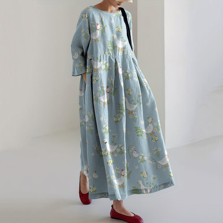 Women‘s Farm Goose Linen Blend Maxi Dress