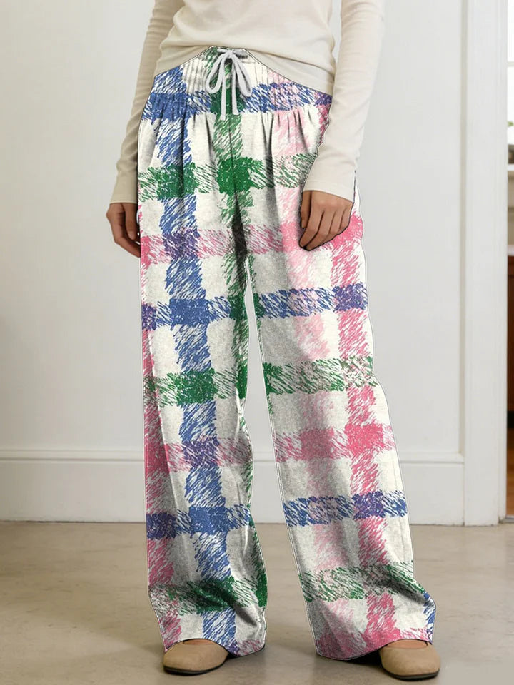 Women's Geometry Color Splicing Gradient Art Print Casual Pants