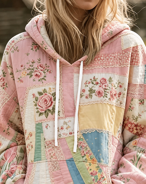 Casual Floral Hoodie Long Sleeve Hoodie