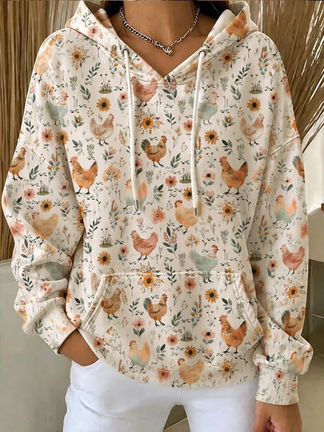 Vintage Hoodie Floral Hoodie