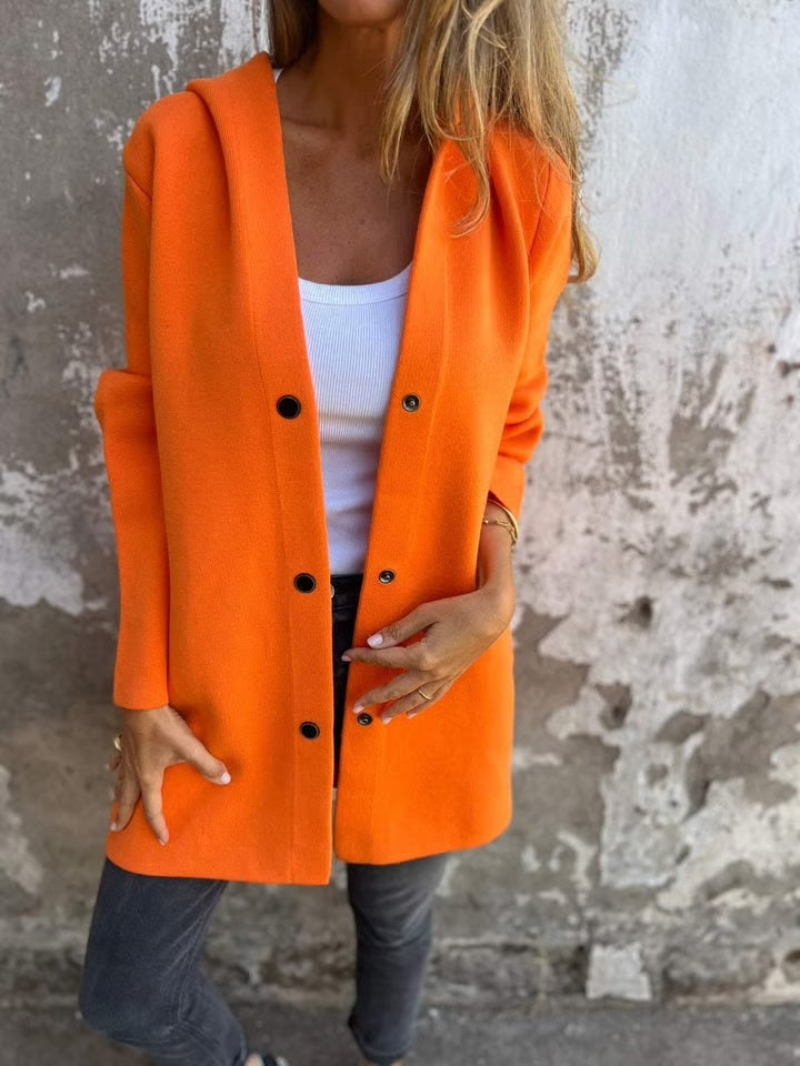 Casual Single Breasted Hooded Jacket ?? Throw-on style for breezy spring & autumn days