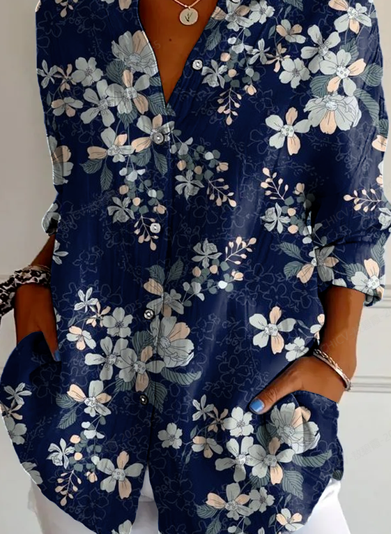 Women's Floral Lightweight Regular Fit Long Sleeve Shirt