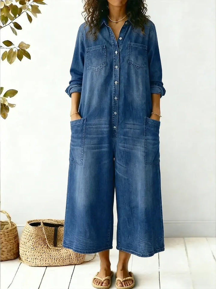 Women's Cozy And Casual Cotton  linen Jumpsuit
