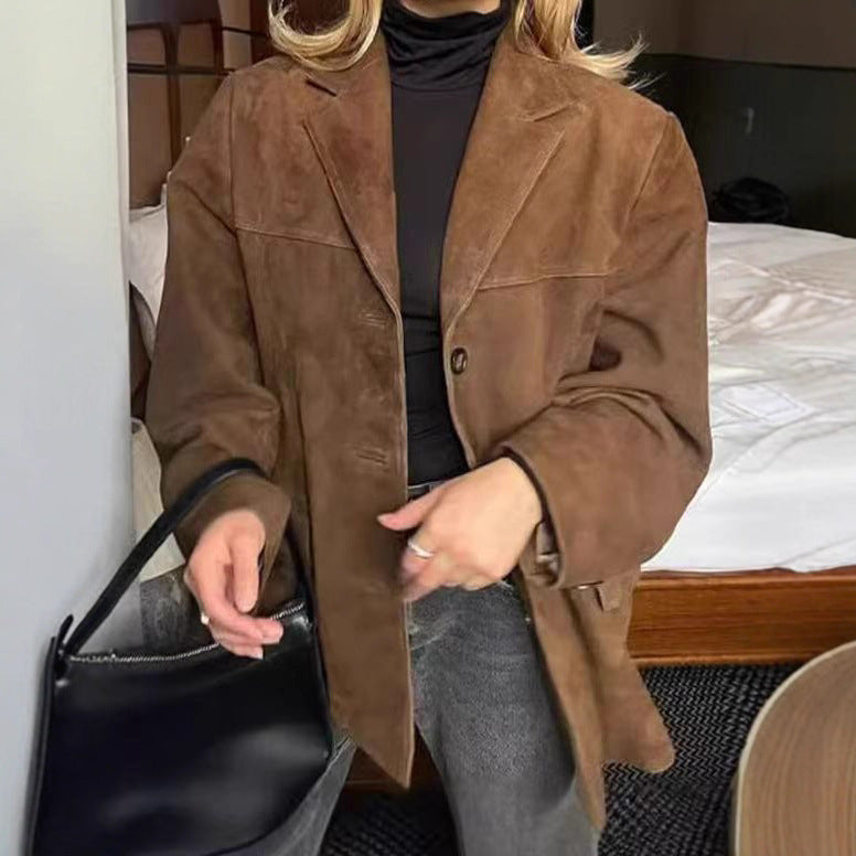 Matte Suede Blazer