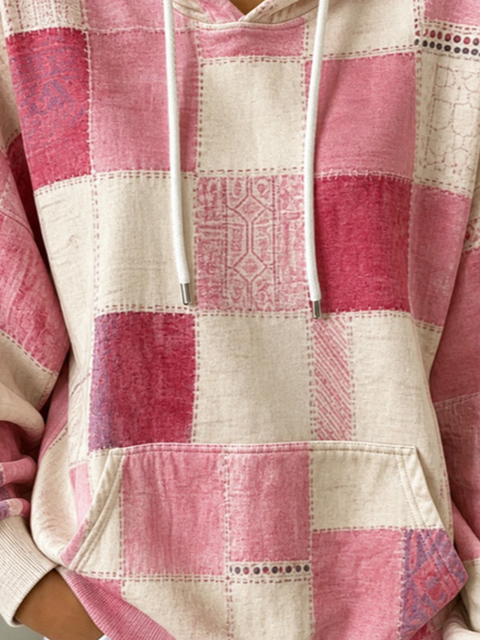 Vintage Hoodie Geometric Hoodie