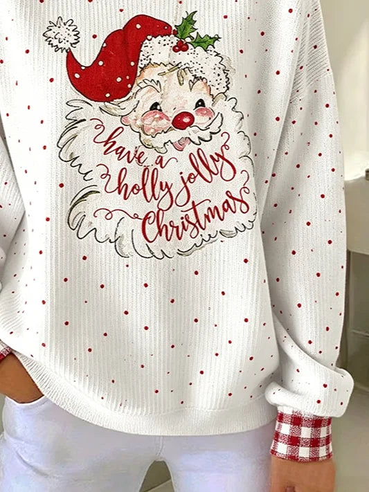 Loose Christmas Casual Printing Sweatshirt