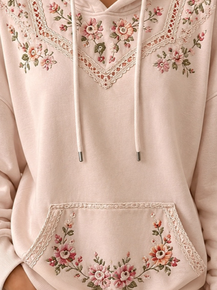 Vintage Hoodie Floral Hoodie