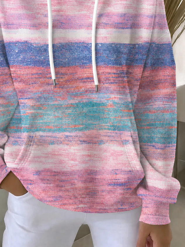 Casual Abstract Hoodie Long Sleeve Hoodie