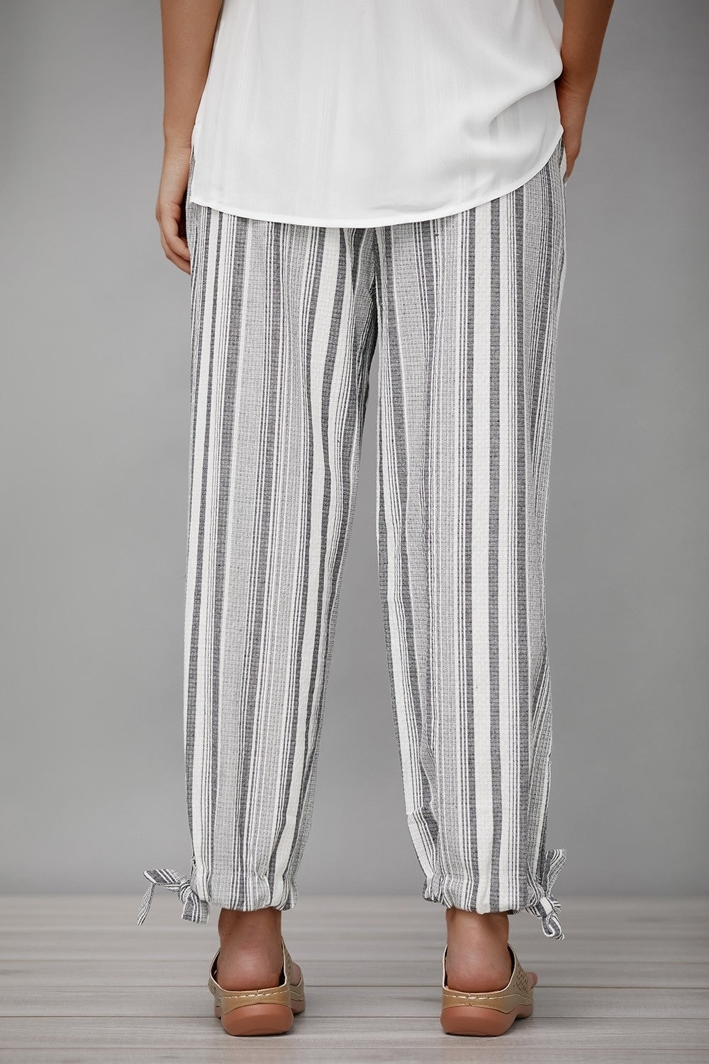 Casual Cotton Striped Pants