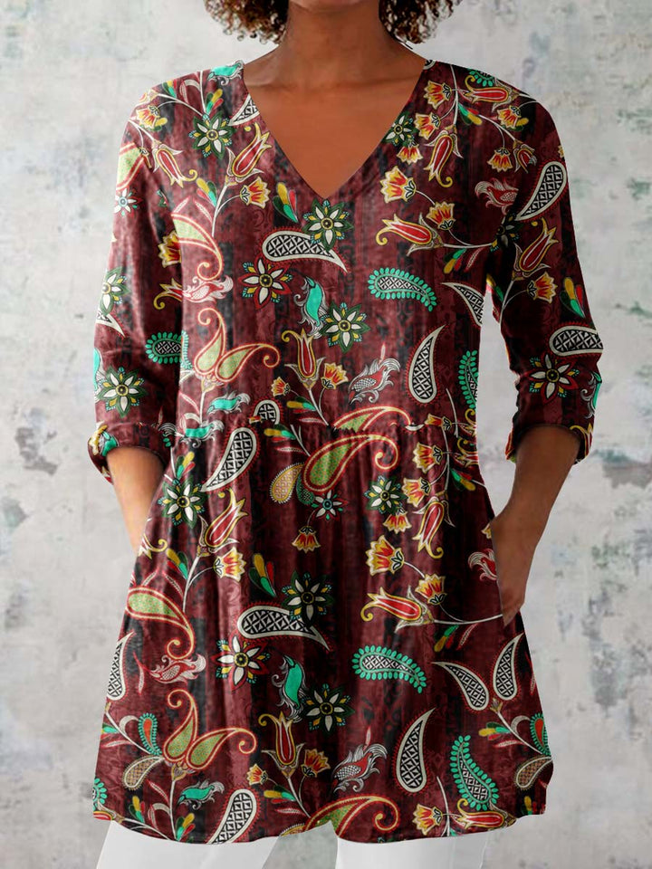 Women's Elegant Perris Motion V Neck  Top