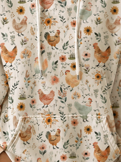 Vintage Hoodie Floral Hoodie