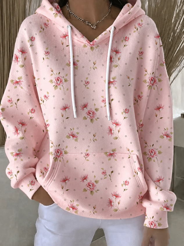 Vintage Hoodie Polka Dots Hoodie