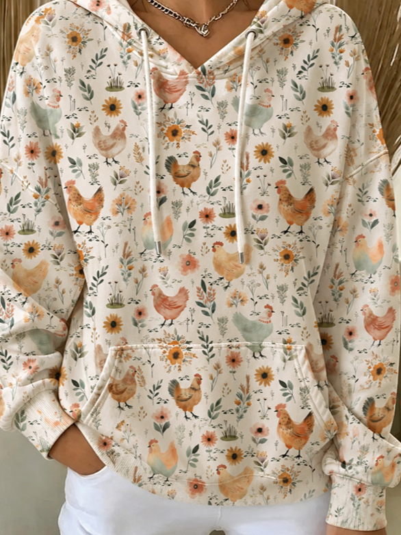 Vintage Hoodie Floral Hoodie