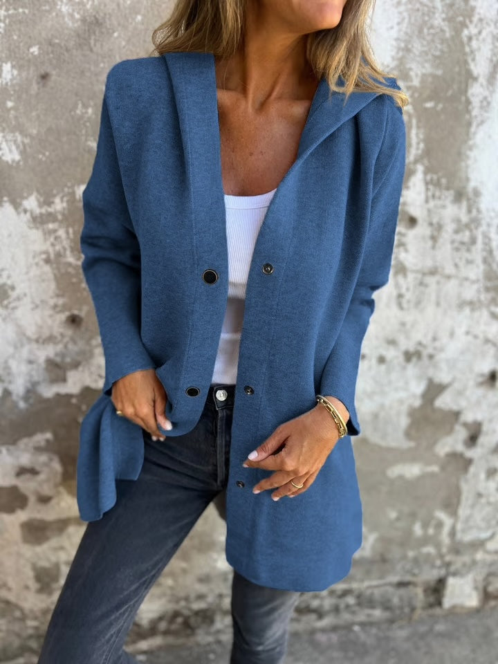 Casual Single Breasted Hooded Jacket ?? Throw-on style for breezy spring & autumn days