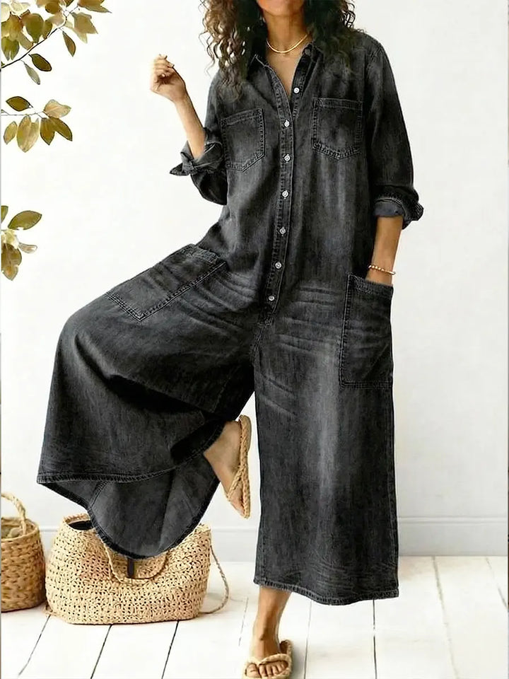 Women's Cozy And Casual Cotton  linen Jumpsuit