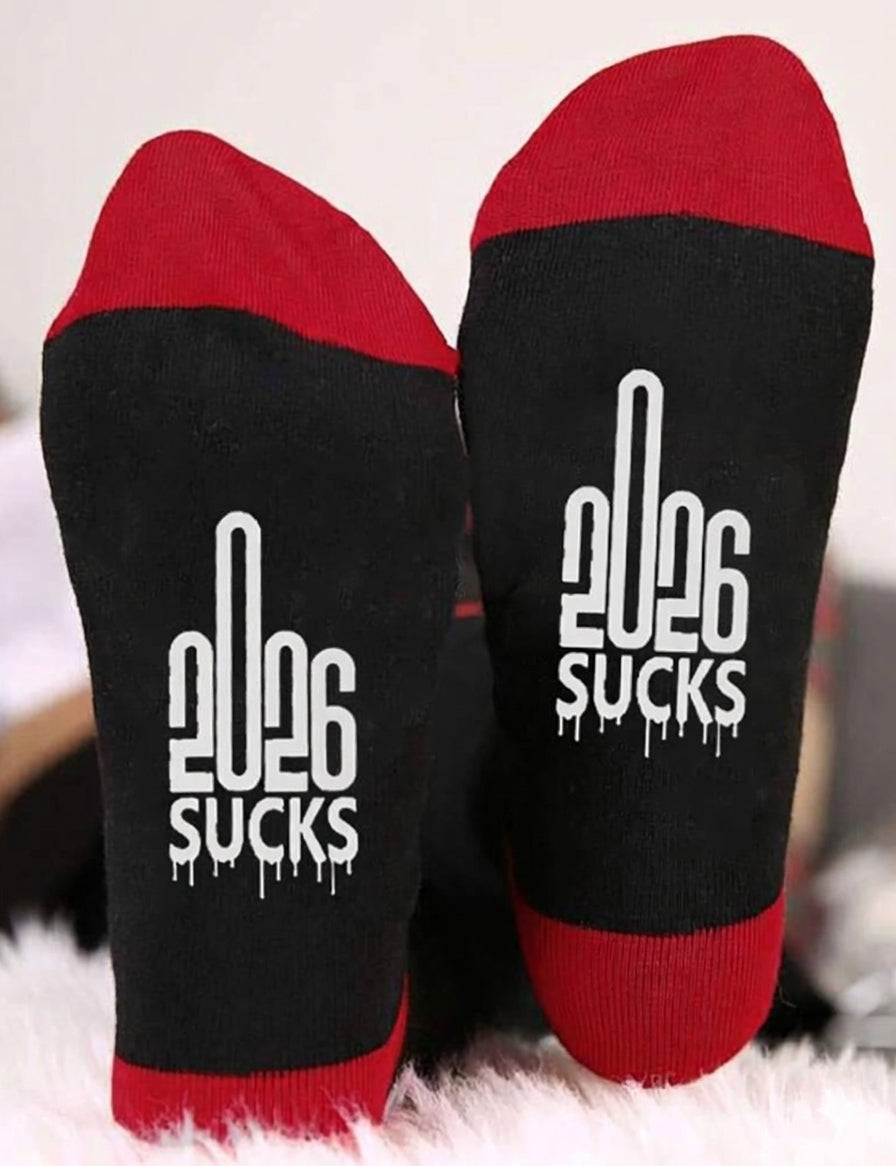2026 MIDDLE FINGER UNISEX CREW SOCKS
