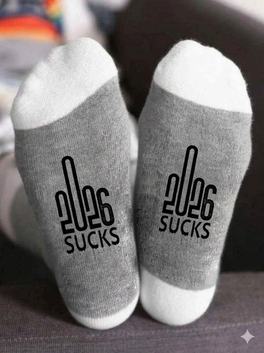 2026 MIDDLE FINGER UNISEX CREW SOCKS