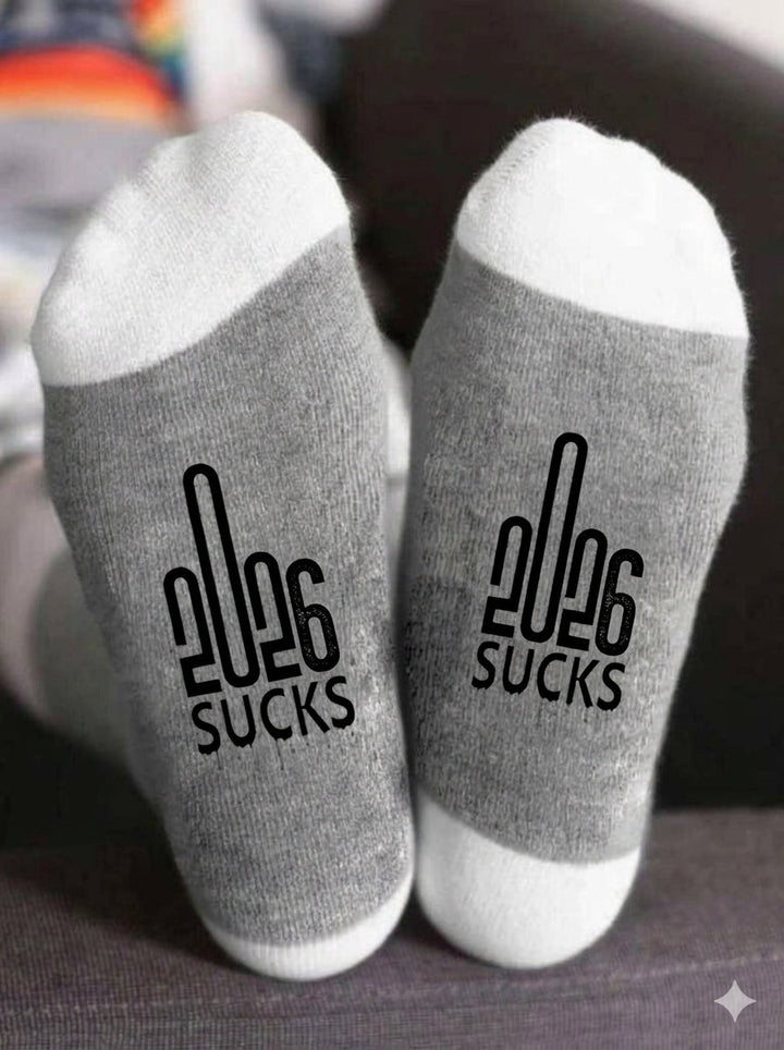 2026 MIDDLE FINGER UNISEX CREW SOCKS