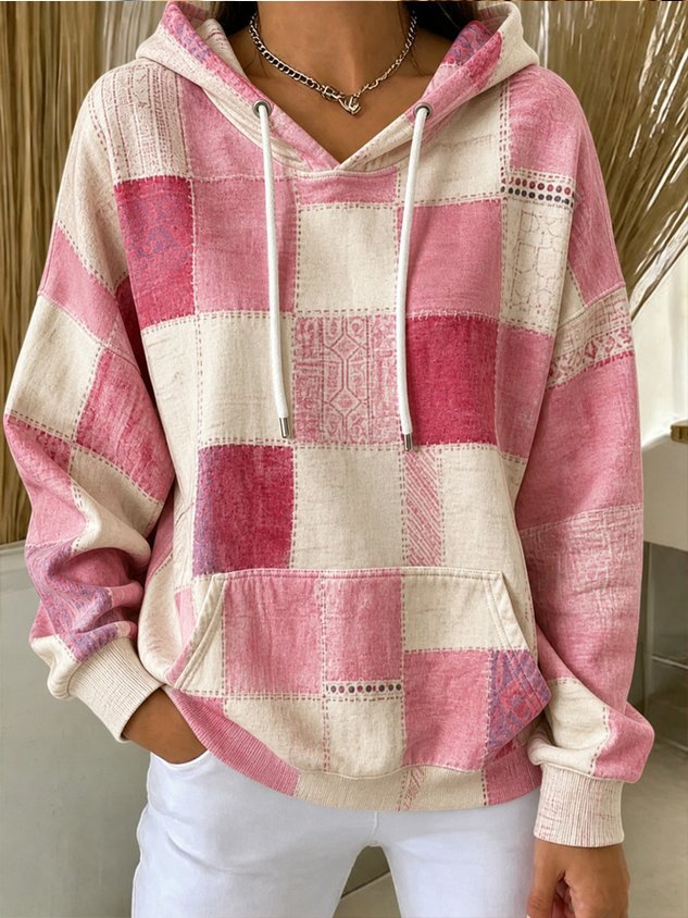 Vintage Hoodie Geometric Hoodie