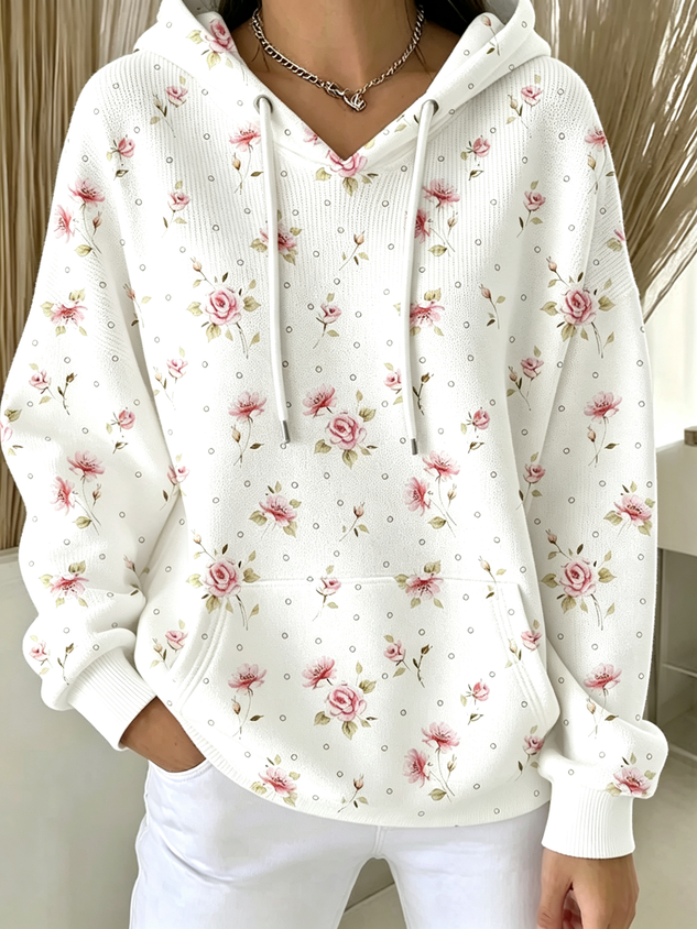 Vintage Hoodie Polka Dots Hoodie