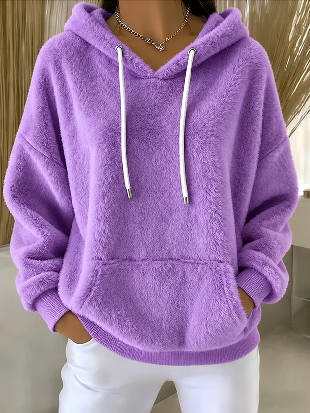Casual Plain Hoodie Long Sleeve Hoodie