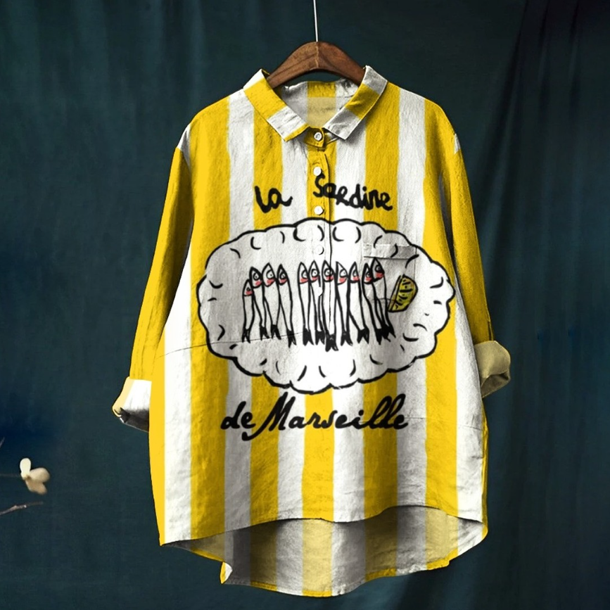 La Sardine Playful French Coastal Striped Shirt
