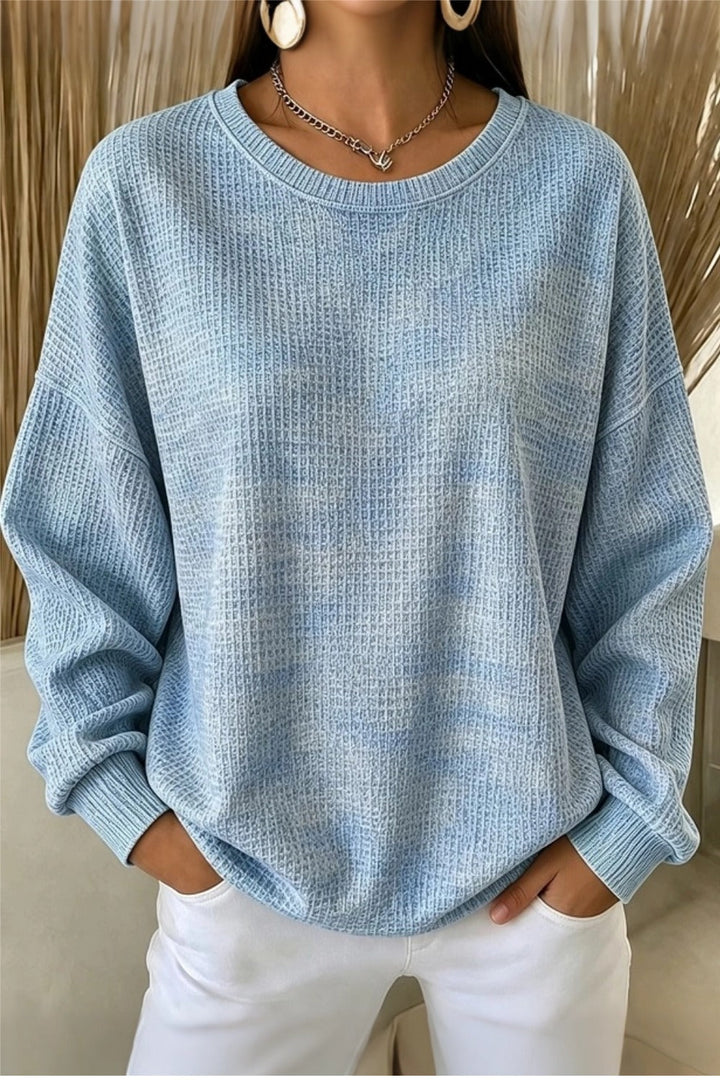 Casual Crew Neck Ombre Sweatshirt