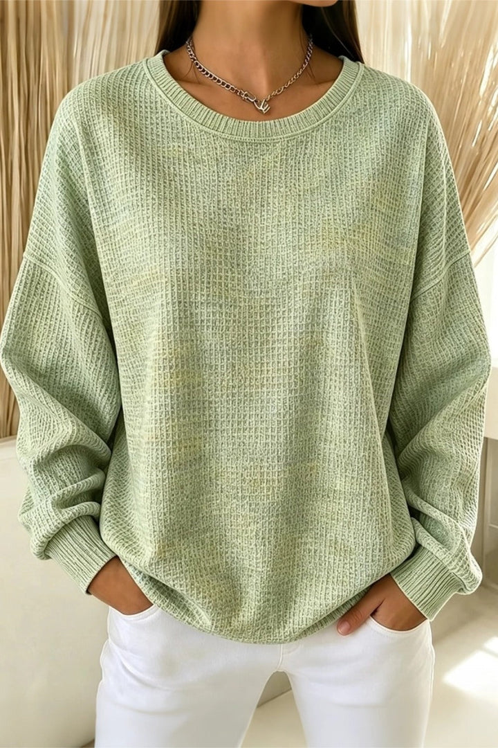 Casual Crew Neck Ombre Sweatshirt