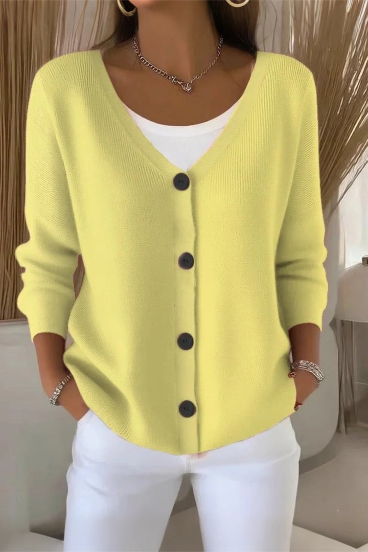 Women Plain Long Sleeve Comfy Casual Cardigan
