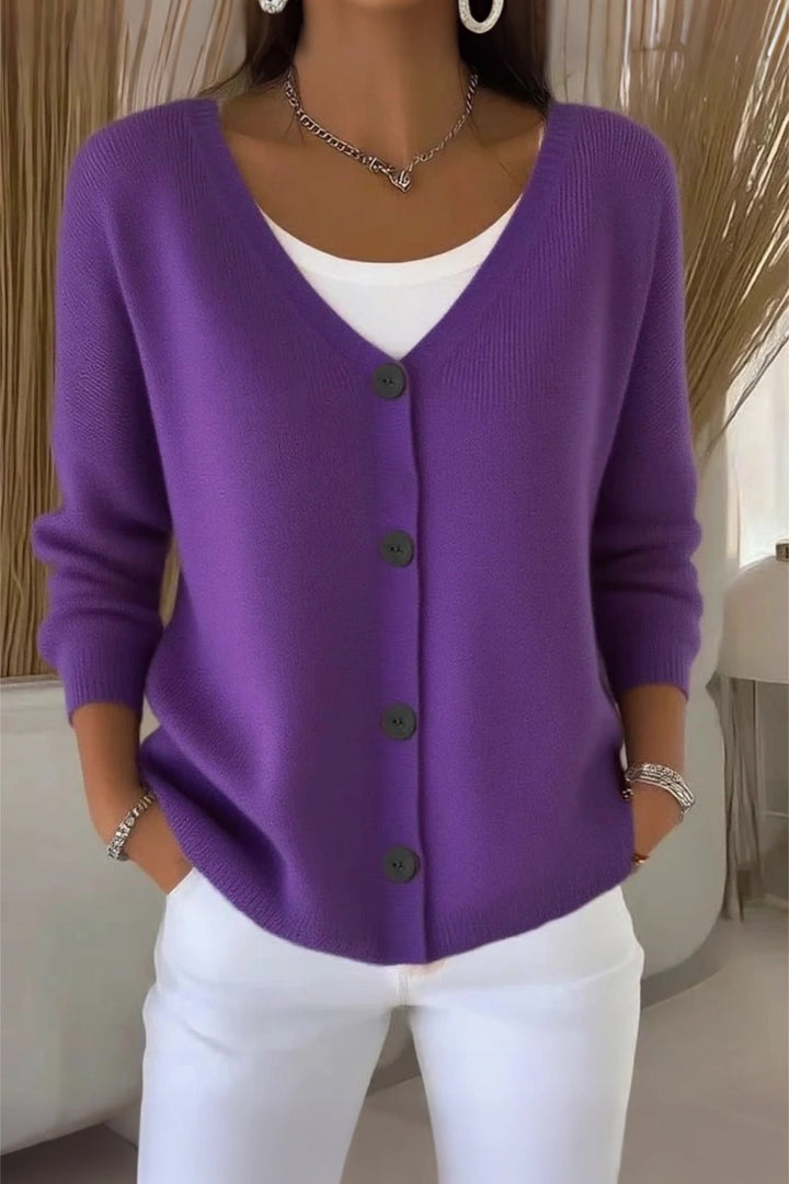Women Plain Long Sleeve Comfy Casual Cardigan