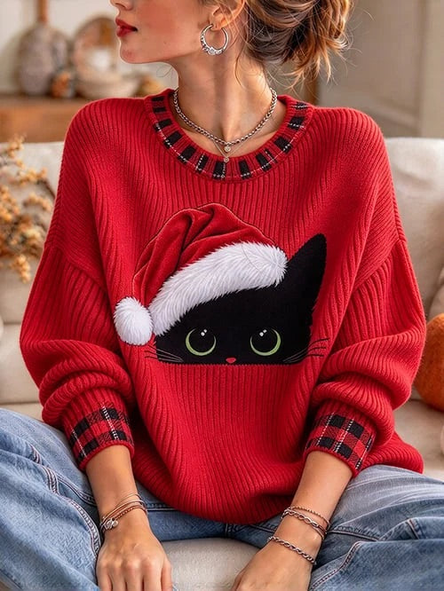 Women's Christmas Crew Neck Sweater