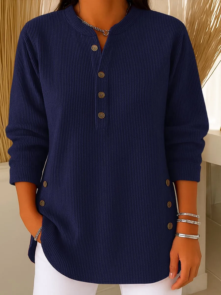 Women's Solid Color Crew Neck Casual Loose Knit Pullover Sweater