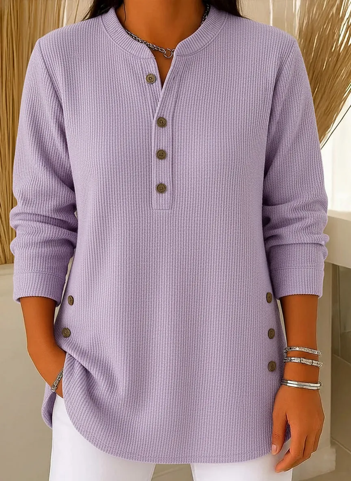 Women's Solid Color Crew Neck Casual Loose Knit Pullover Sweater