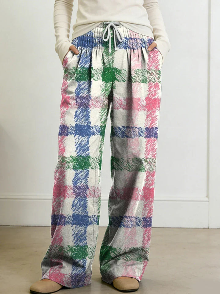 Women's Geometry Color Splicing Gradient Art Print Casual Pants