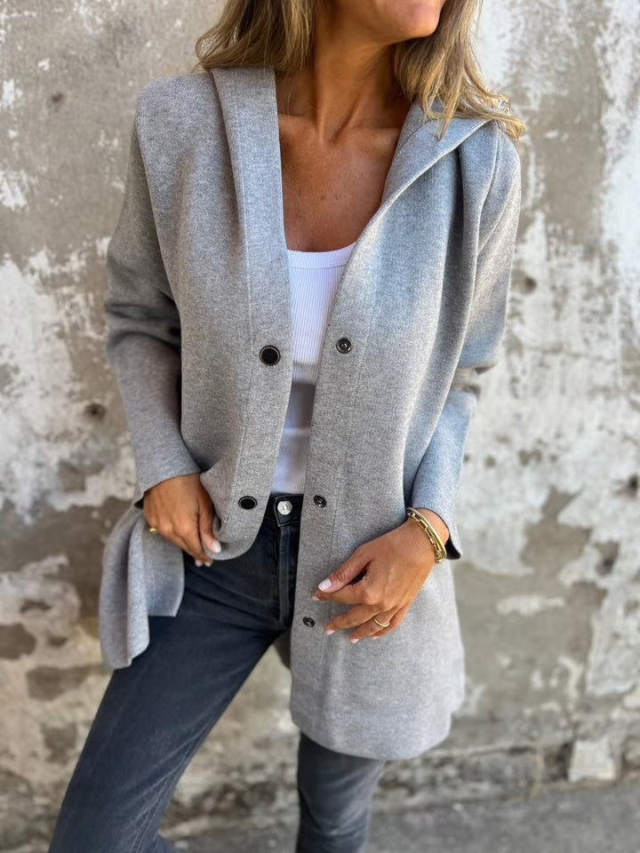 Casual Single Breasted Hooded Jacket ?? Throw-on style for breezy spring & autumn days