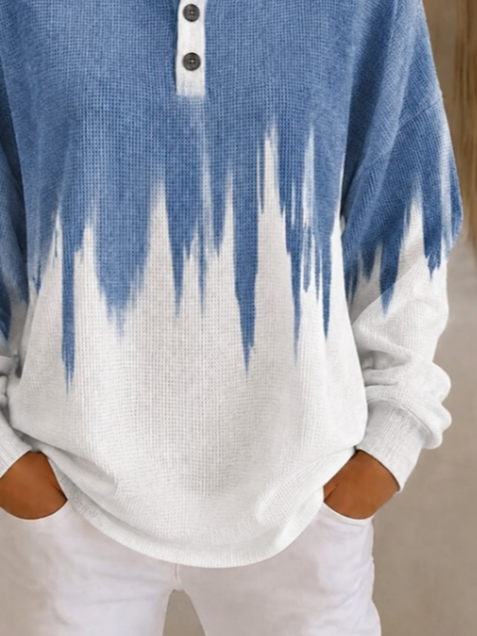 Casual Abstract Crew Neck Long Sleeve Sweatshirt