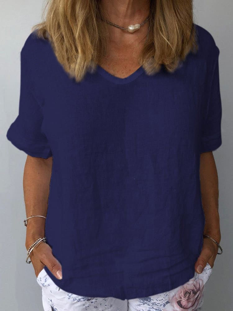 Women's Cotton & Linen Casual Top