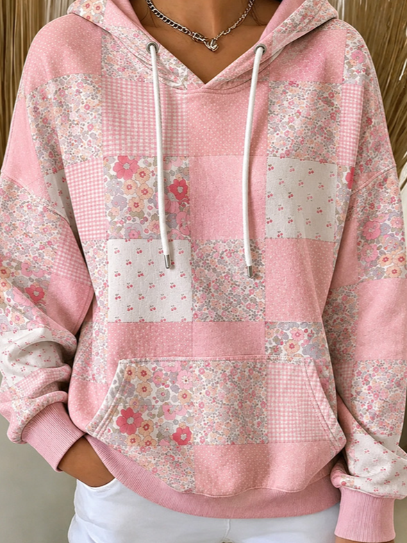 Vintage Geometric Hoodie Long Sleeve Hoodie