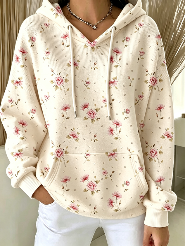 Vintage Hoodie Polka Dots Hoodie