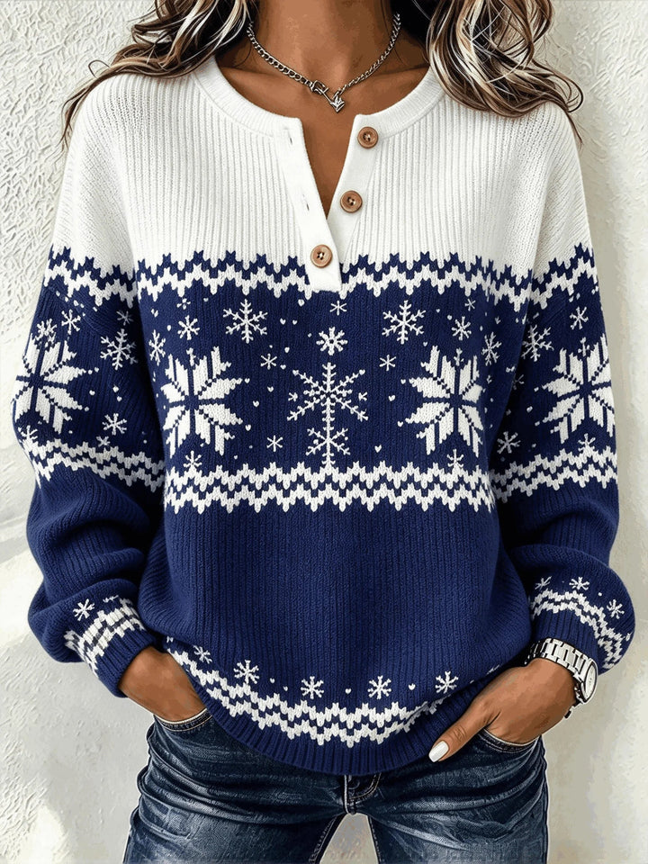 Party Abstract Henley Collar Sweatshirt