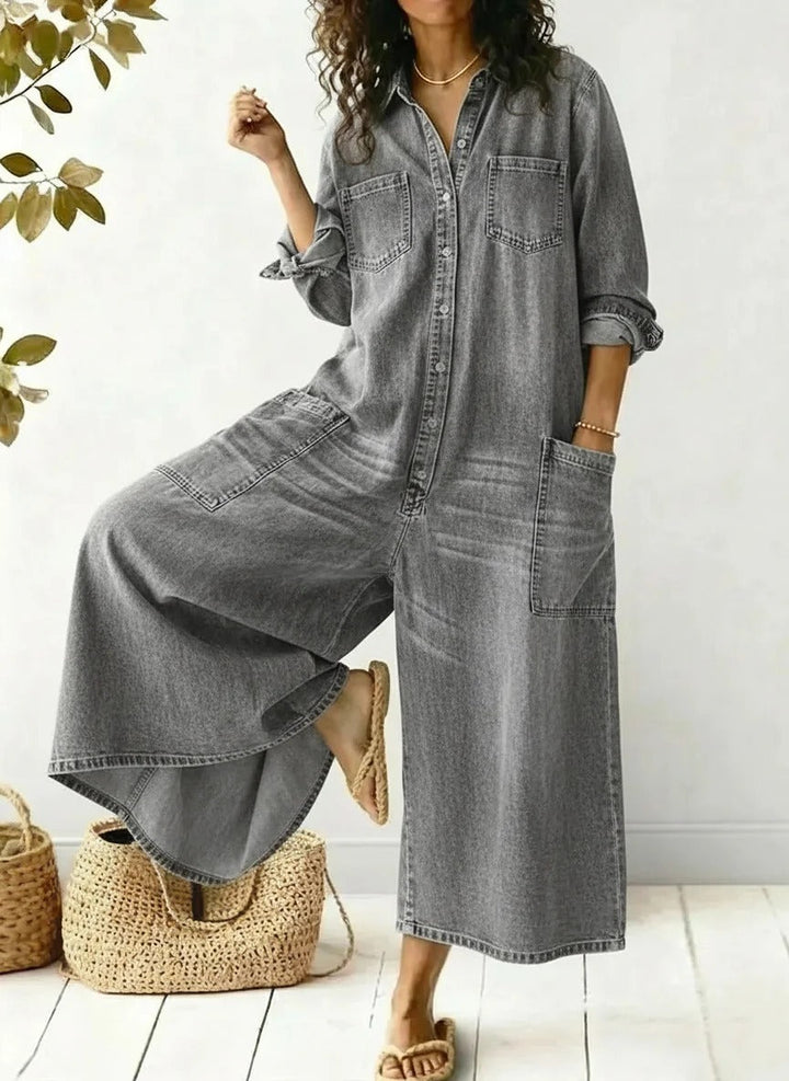 Women's Cozy And Casual Cotton  linen Jumpsuit