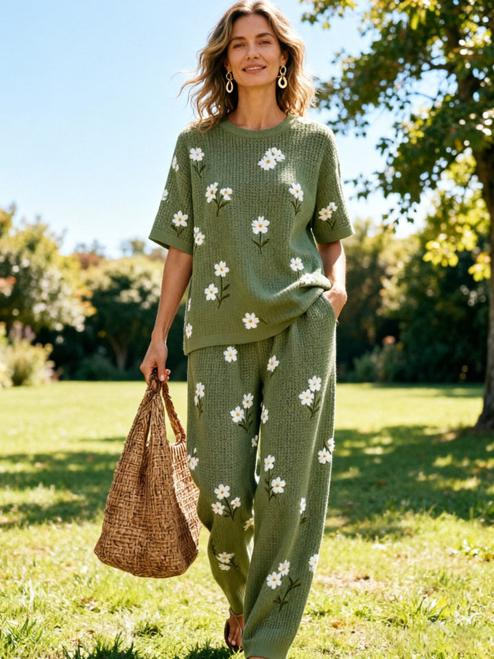 Women's Waffle Casual Two-Piece Set